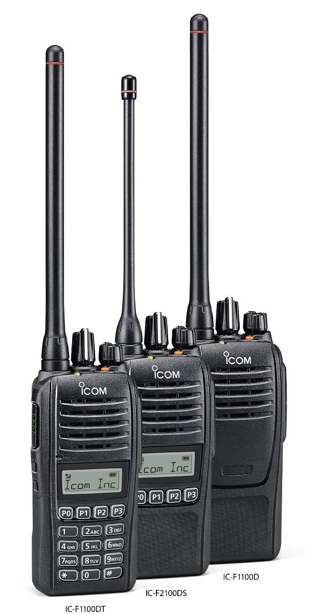New Icom F1000D 01 IDAS Digital VHF 5 watt 16 channel 136-174 MHz Radio Security 